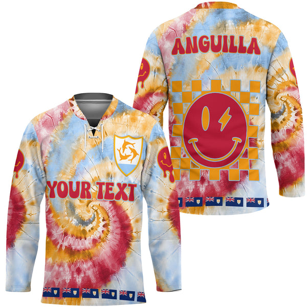 Anguilla Hockey Jersey Custom Tie Dye Style 1