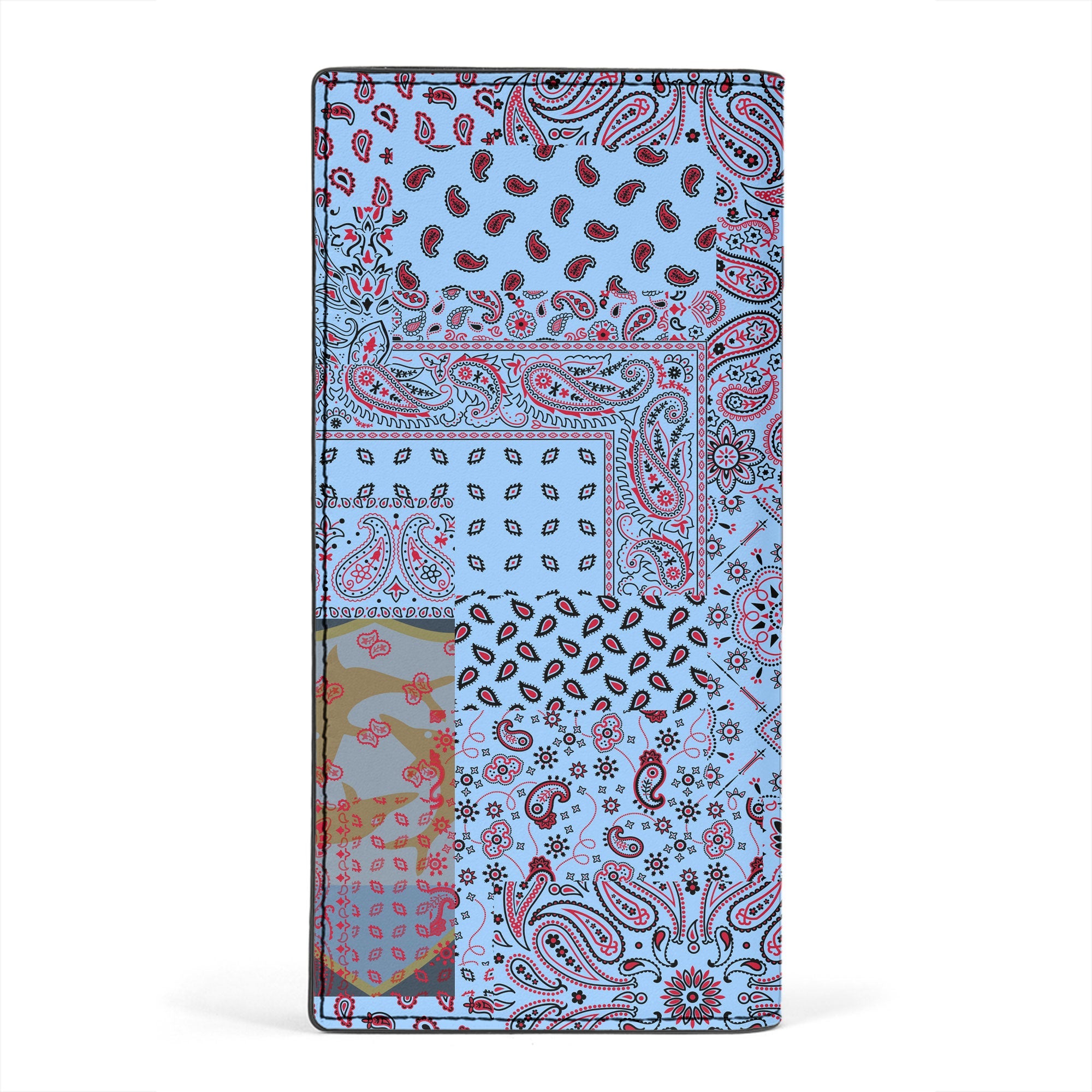 Anguilla Leather Wallet Paisley Flag And Skull Style 2