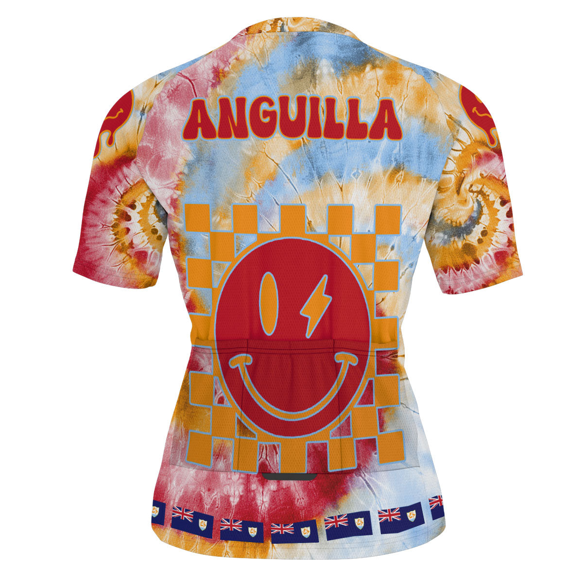 Anguilla Men Cycling Jersey Custom Tie Dye Style 3