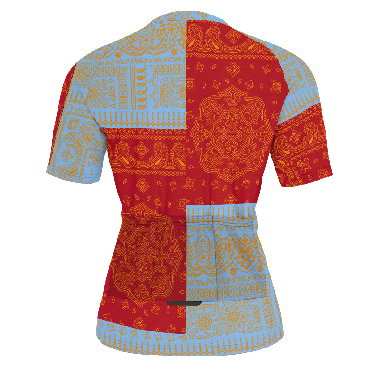 Anguilla Men Cycling Jersey Flag And Paisley Basic Style 3