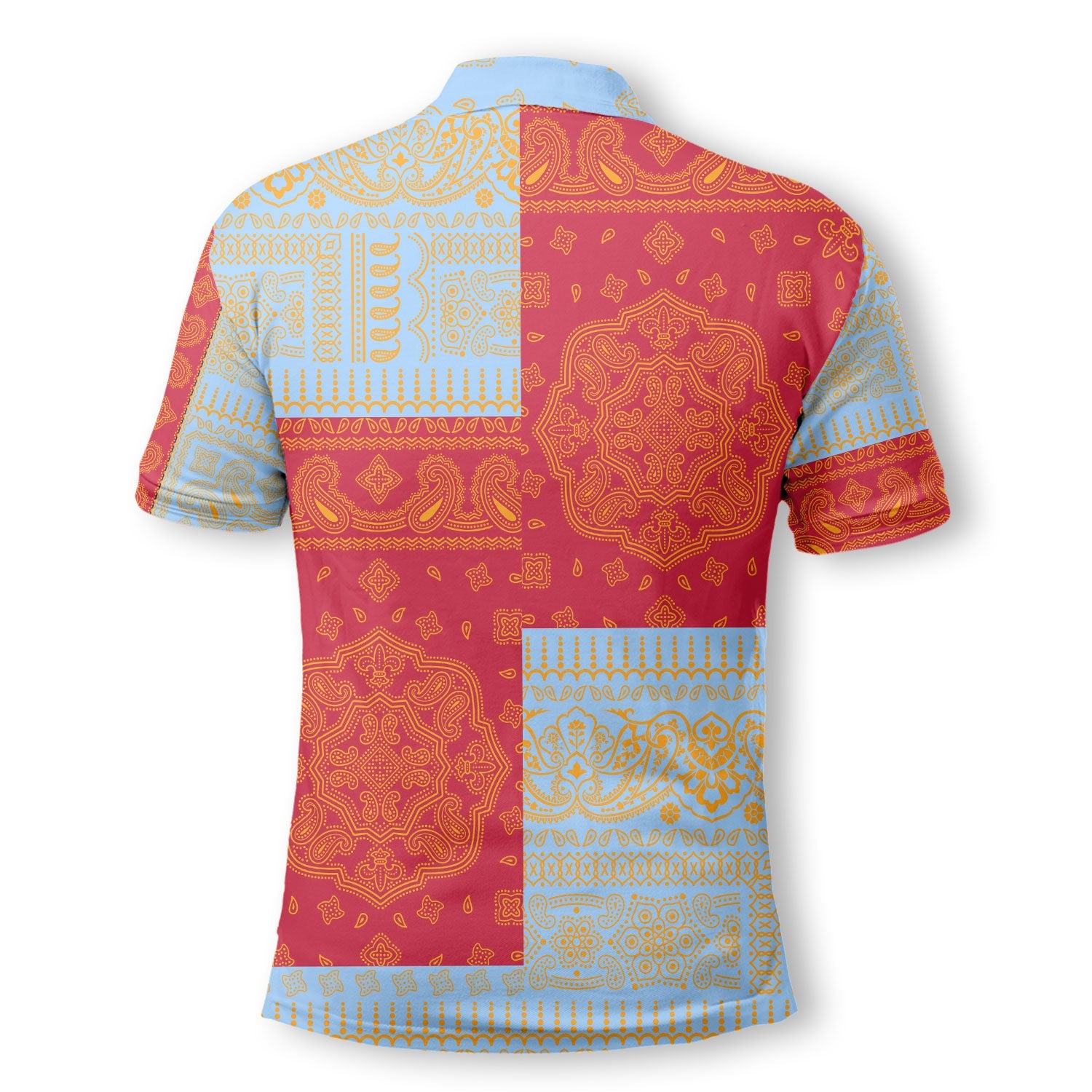 Anguilla Polo Shirt Flag And Paisley Basic Style 3