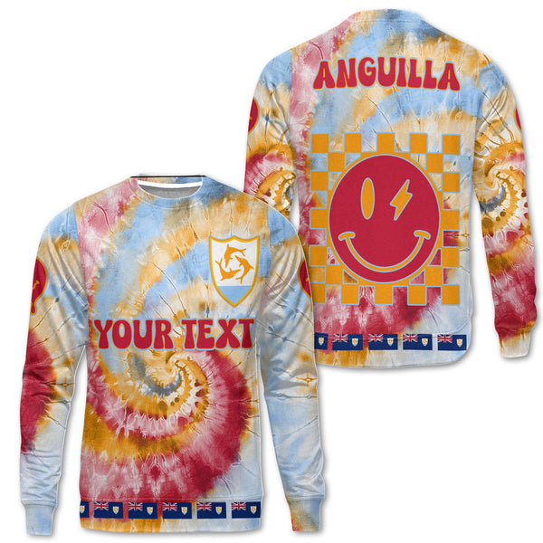 Anguilla Sweatshirt Custom Tie Dye Style 1