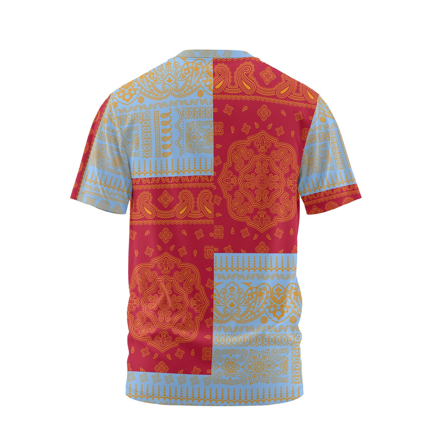 Anguilla T Shirt Flag And Paisley Basic Style 3