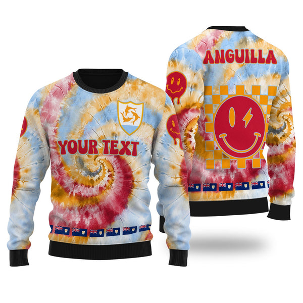 Anguilla Ugly Sweater Custom Tie Dye Style 1