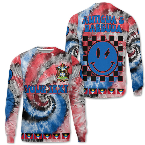 Antigua And Barbuda Sweatshirt Custom Tie Dye Style 1