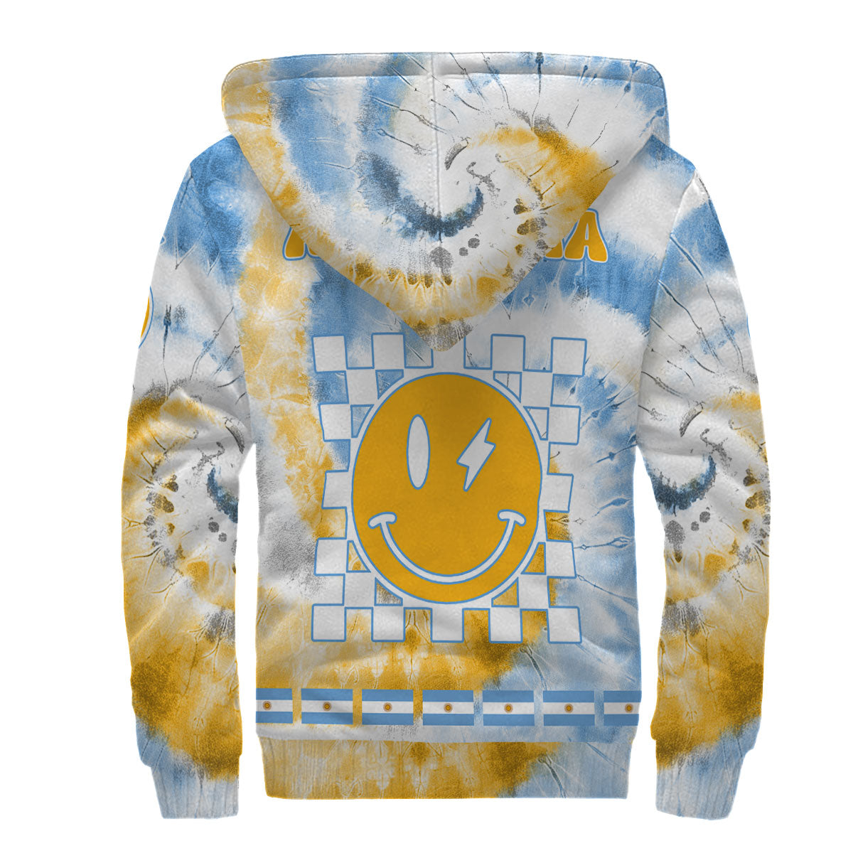 Argentina Sherpa Hoodie Custom Tie Dye Style 2