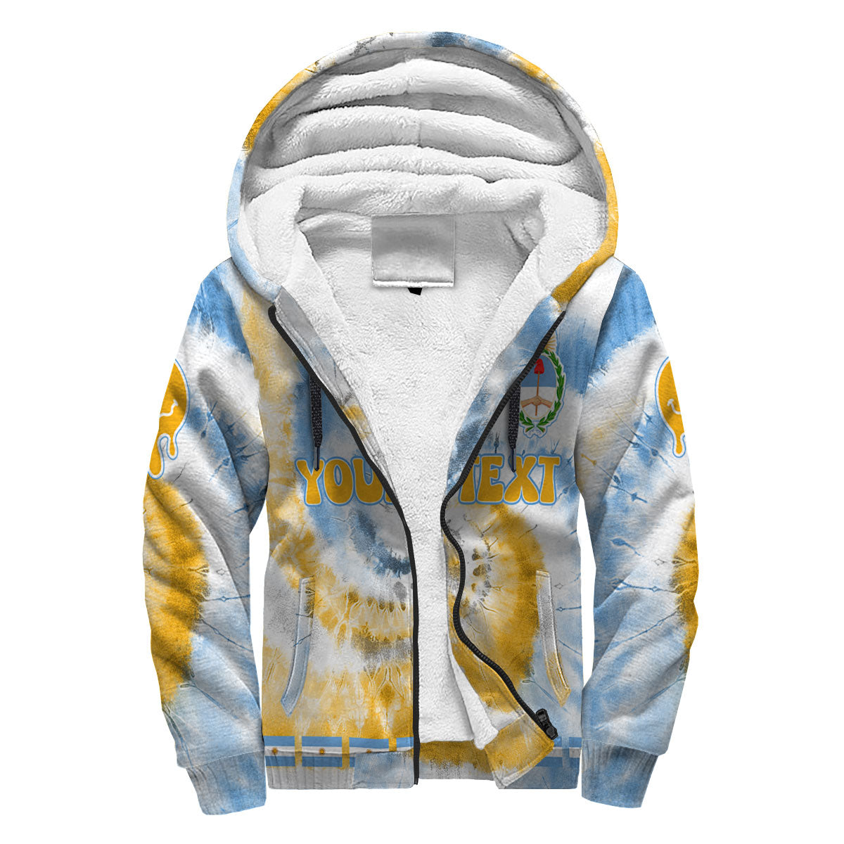 Argentina Sherpa Hoodie Custom Tie Dye Style 3