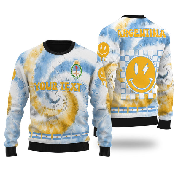 Argentina Ugly Sweater Custom Tie Dye Style 1