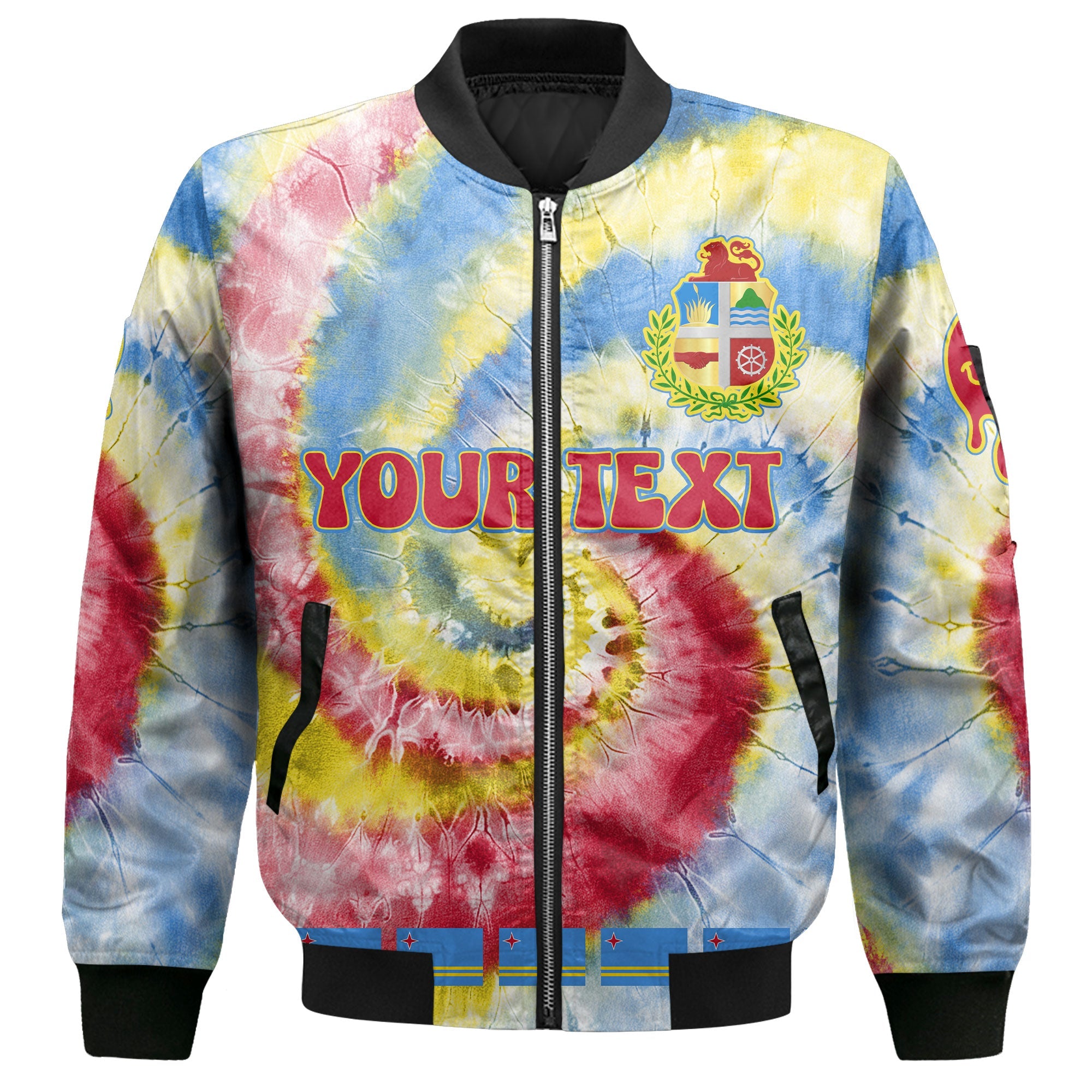 Aruba Bomber Jacket Custom Tie Dye Style 2