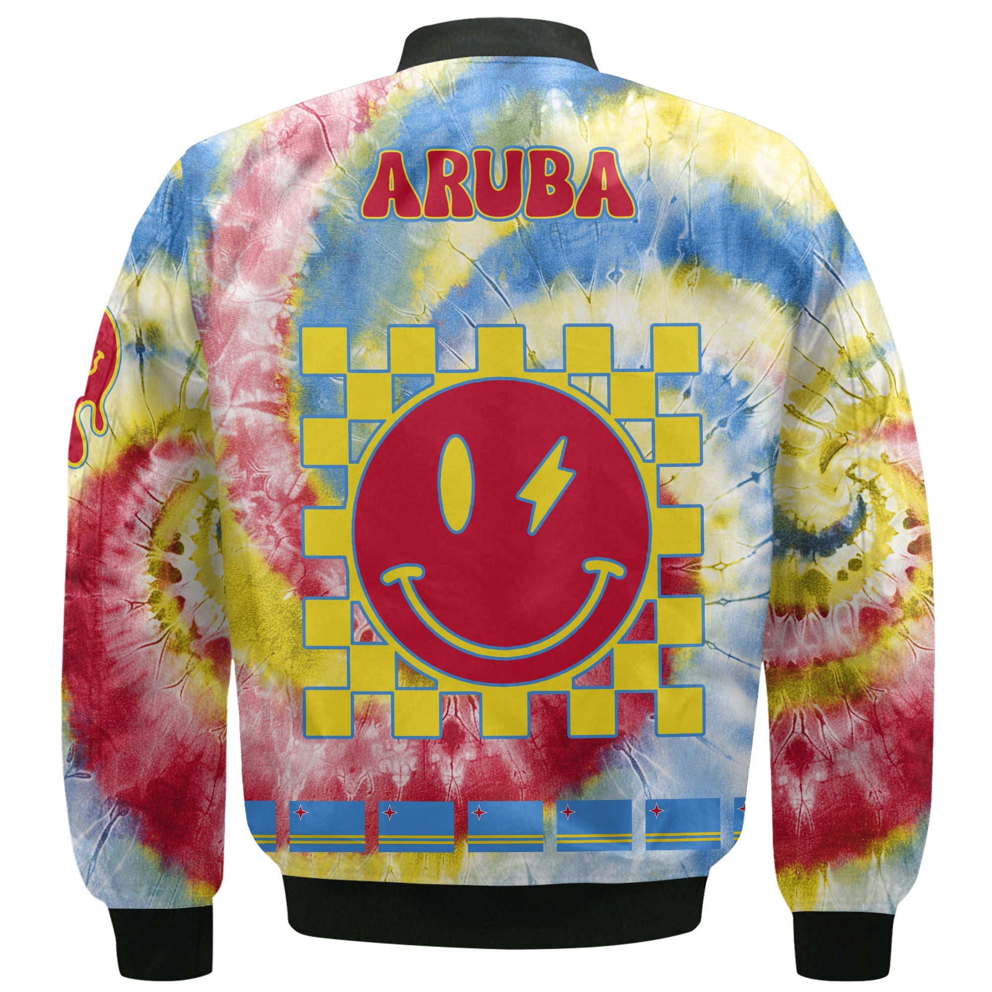 Aruba Bomber Jacket Custom Tie Dye Style 3