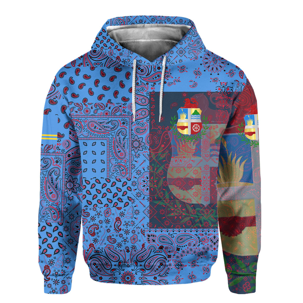 Aruba Hoodie Paisley Flag And Skull Style 2