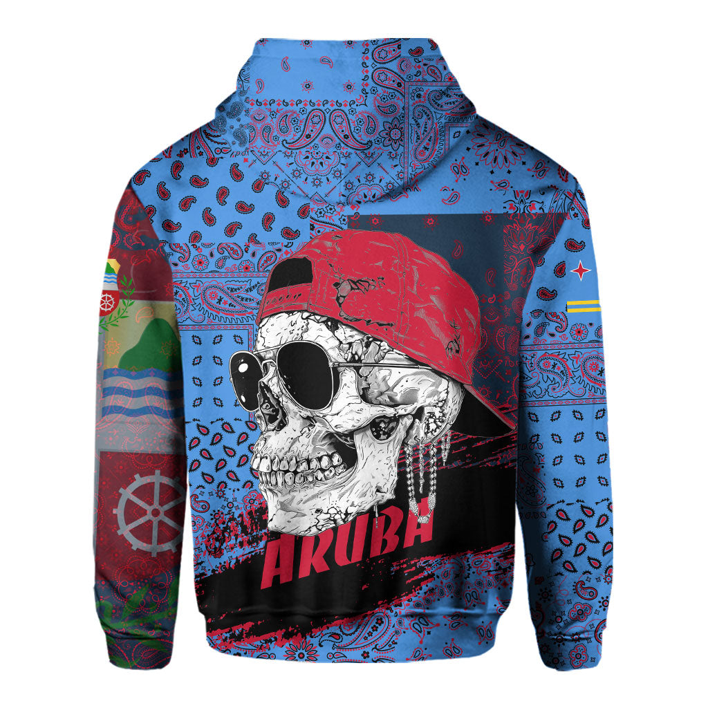 Aruba Hoodie Paisley Flag And Skull Style 3