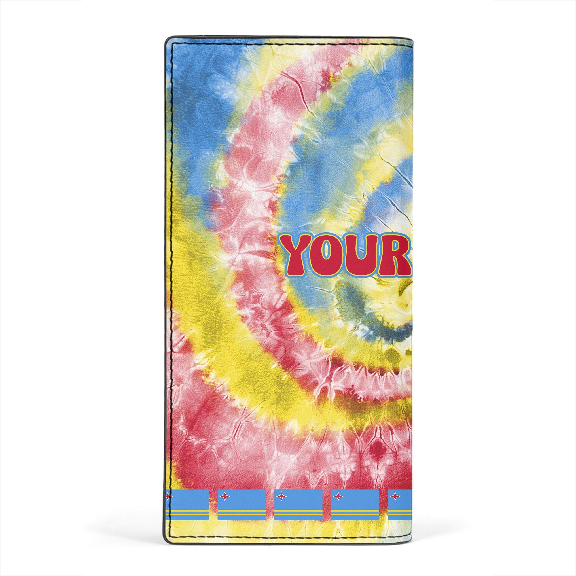 Aruba Leather Wallet Custom Tie Dye Style 2