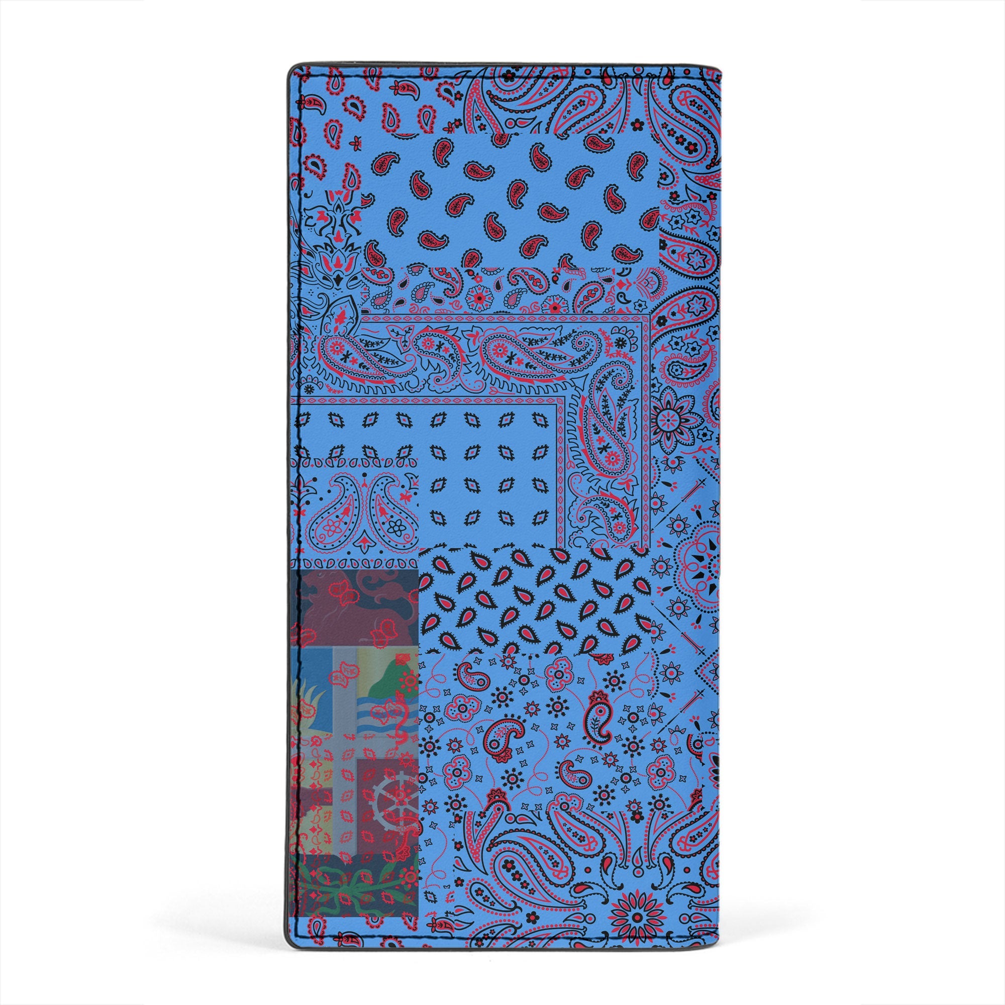 Aruba Leather Wallet Paisley Flag And Skull Style 2