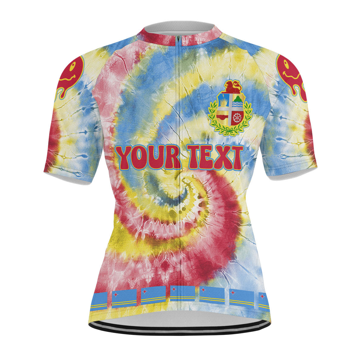 Aruba Men Cycling Jersey Custom Tie Dye Style 1