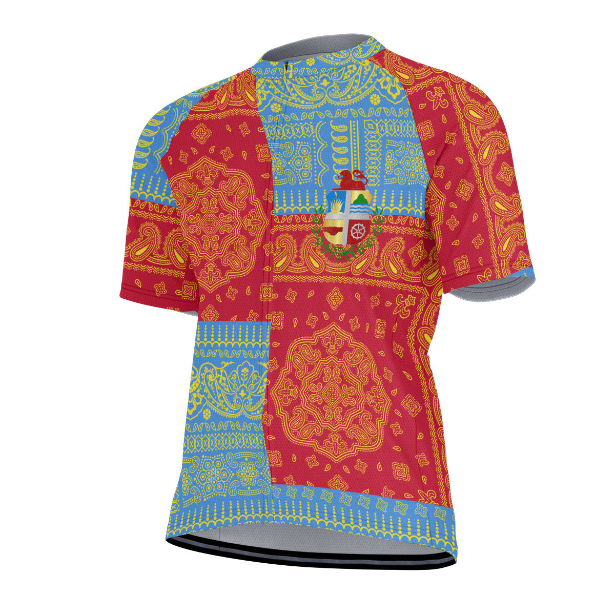 Aruba Men Cycling Jersey Flag And Paisley Basic Style 2