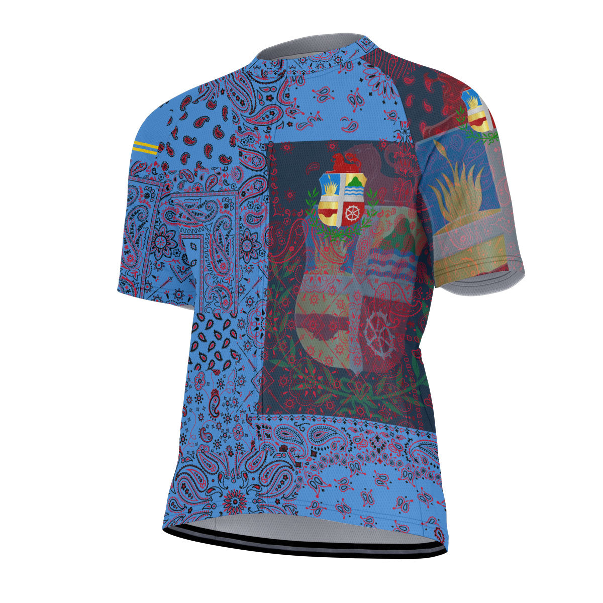 Aruba Men Cycling Jersey Paisley Flag And Skull Style 2