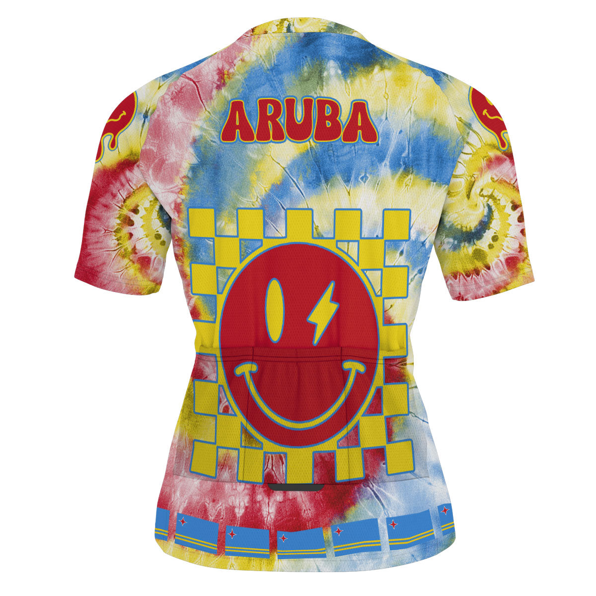 Aruba Men Cycling Jersey Custom Tie Dye Style 3