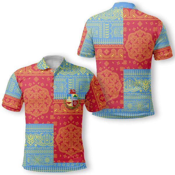 Aruba Polo Shirt Flag And Paisley Basic Style 1