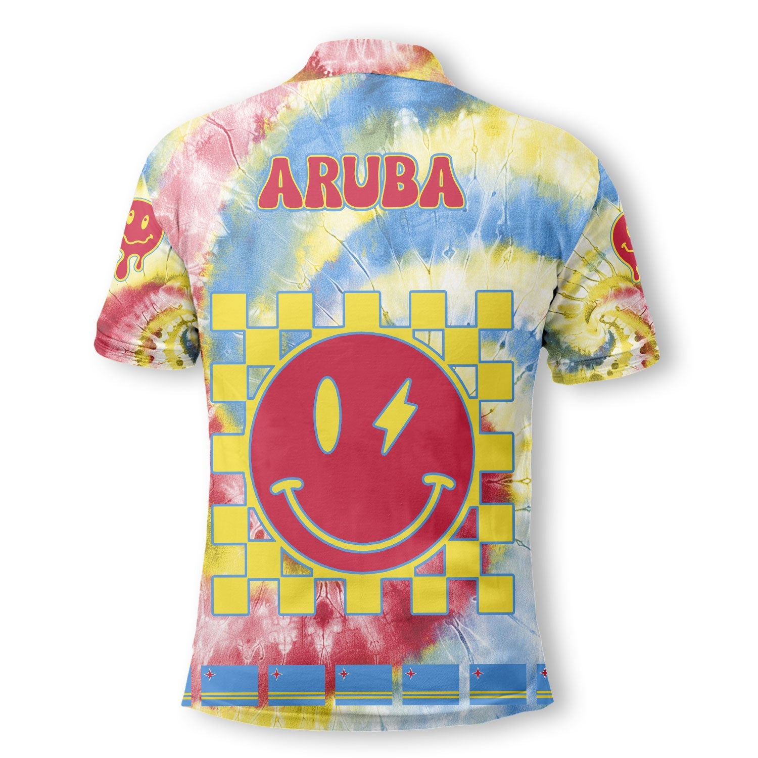 Aruba Polo Shirt Custom Tie Dye Style 3