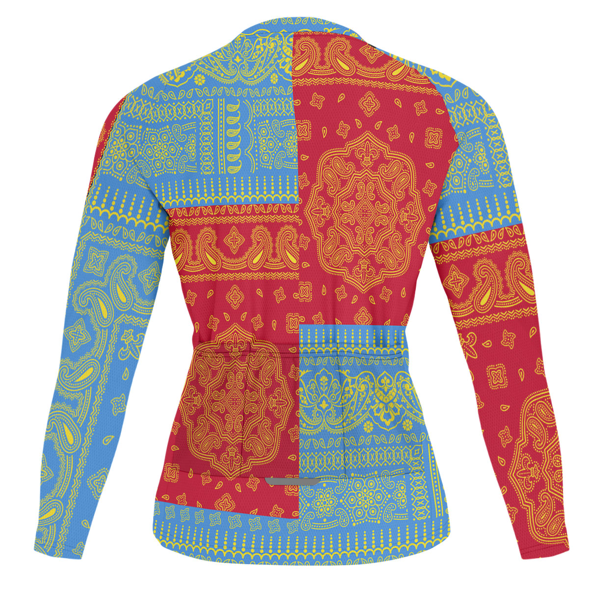 Aruba Raglan Men Cycling Jersey Long Sleeve Flag And Paisley Basic Style 2