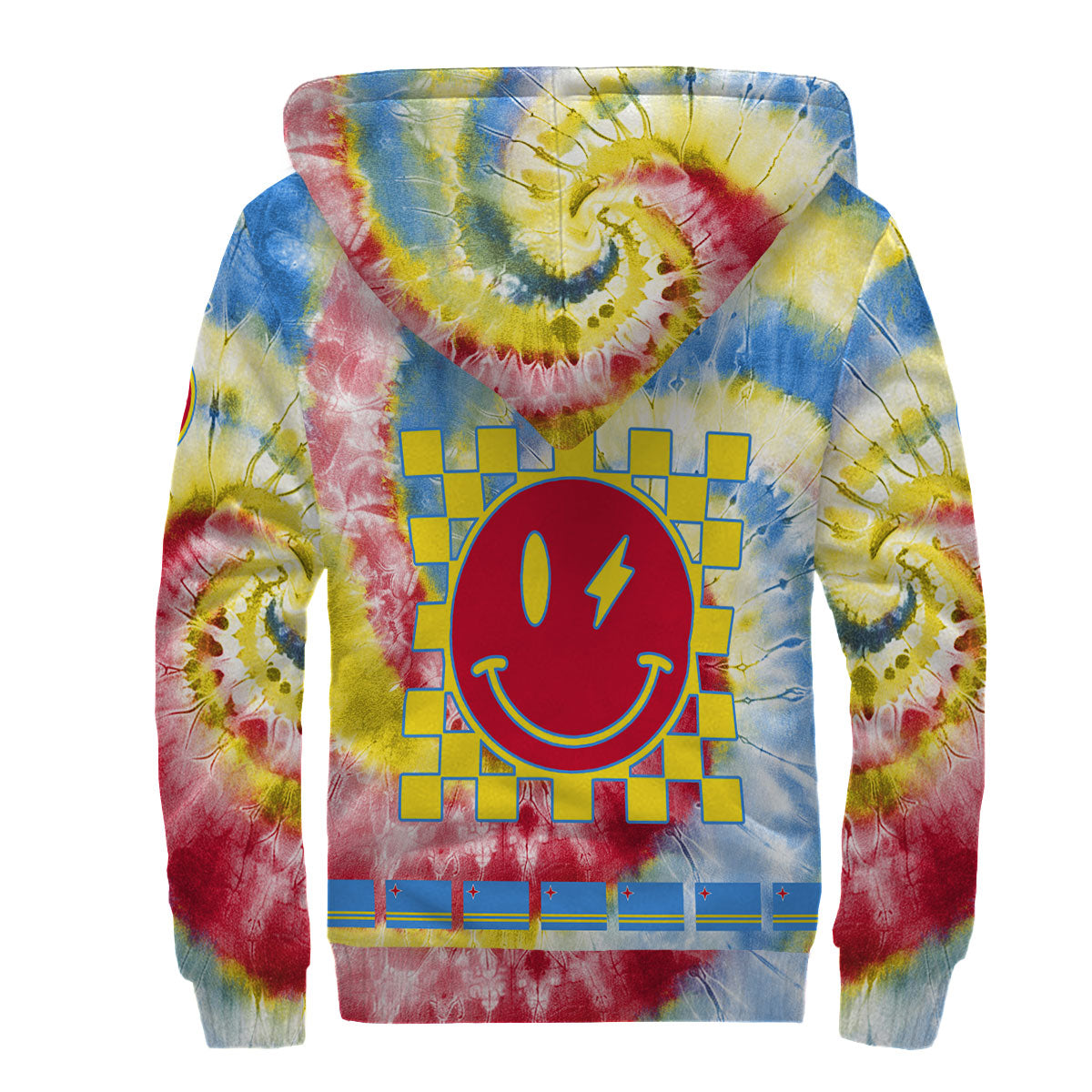 Aruba Sherpa Hoodie Custom Tie Dye Style 2