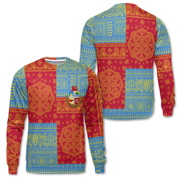 Aruba Sweatshirt Flag And Paisley Basic Style 1