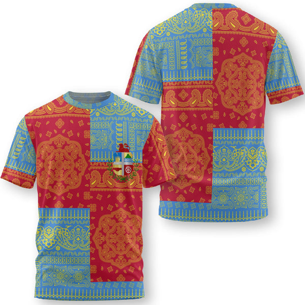 Aruba T Shirt Flag And Paisley Basic Style 1