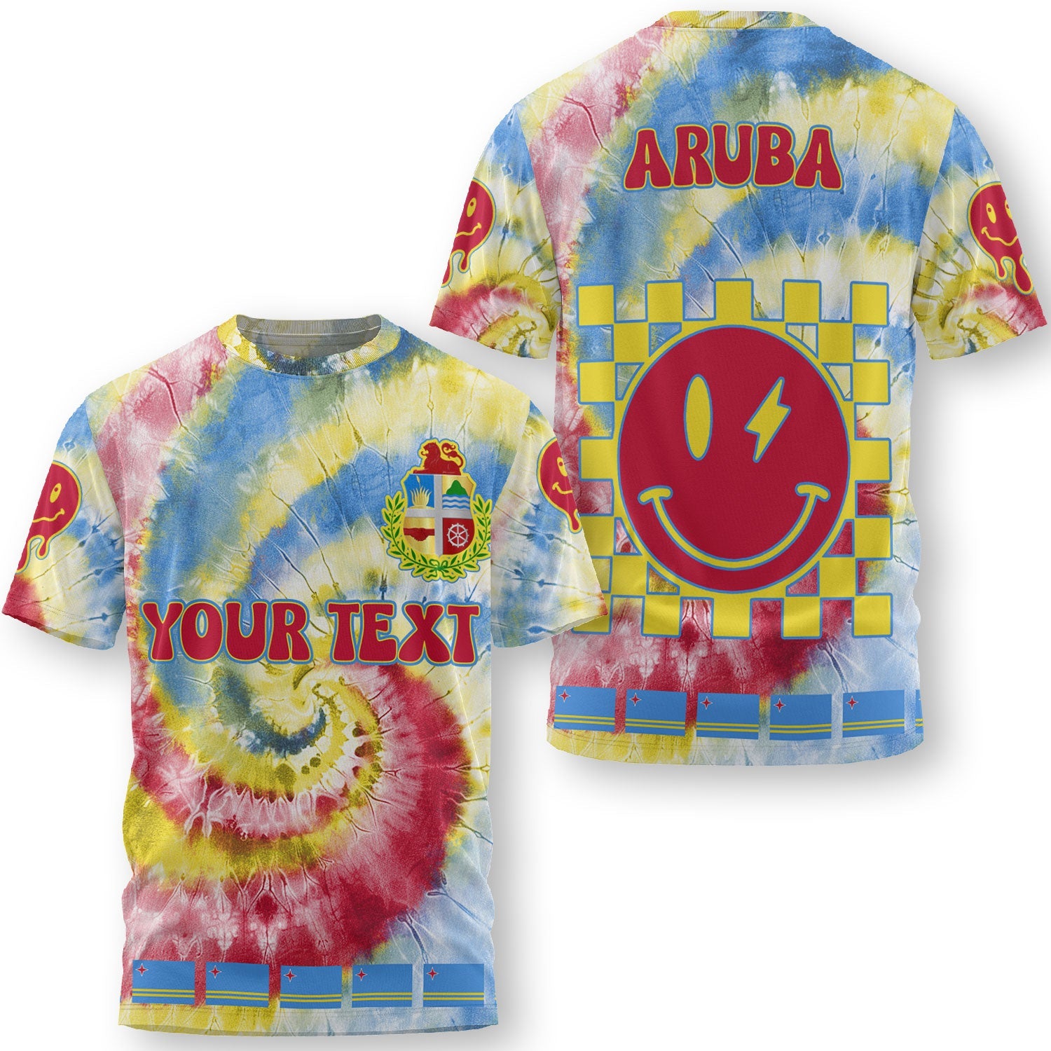 Aruba T Shirt Custom Tie Dye Style 3