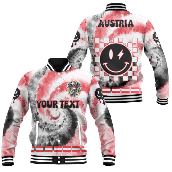 Austria Baseball Jacket Custom Tie Dye Style 1