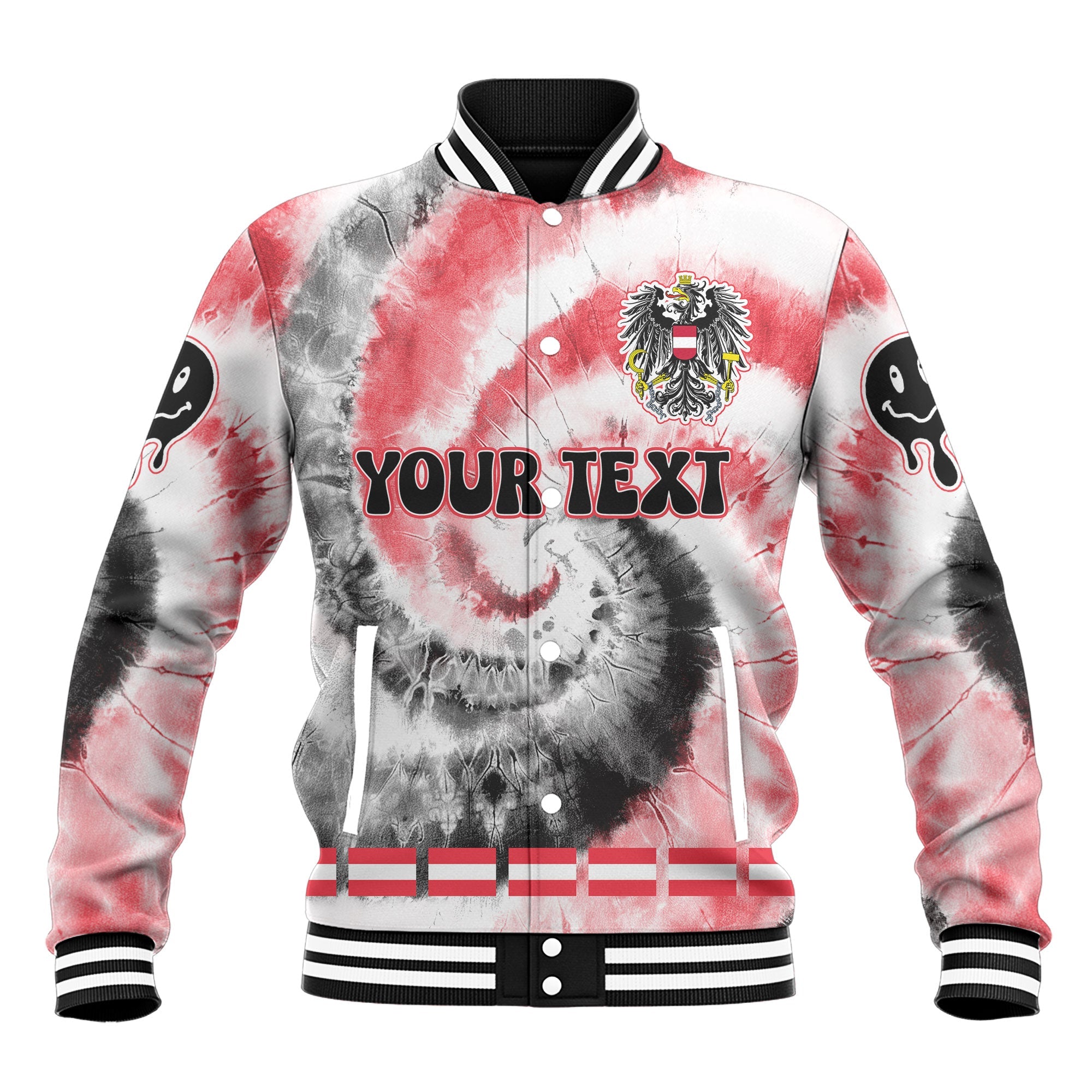 Austria Baseball Jacket Custom Tie Dye Style 2