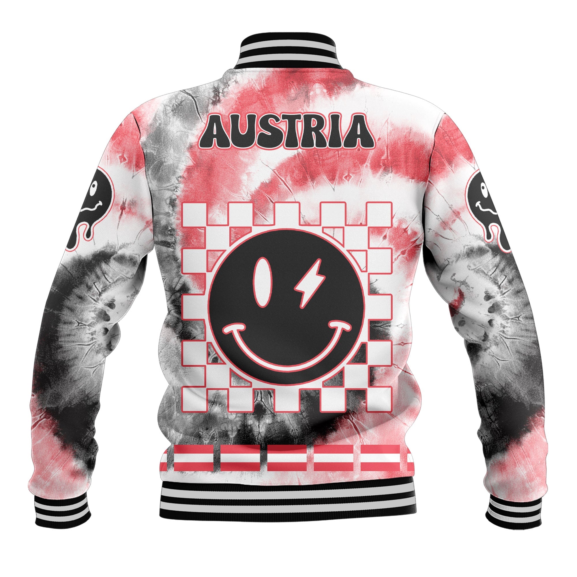 Austria Baseball Jacket Custom Tie Dye Style 3