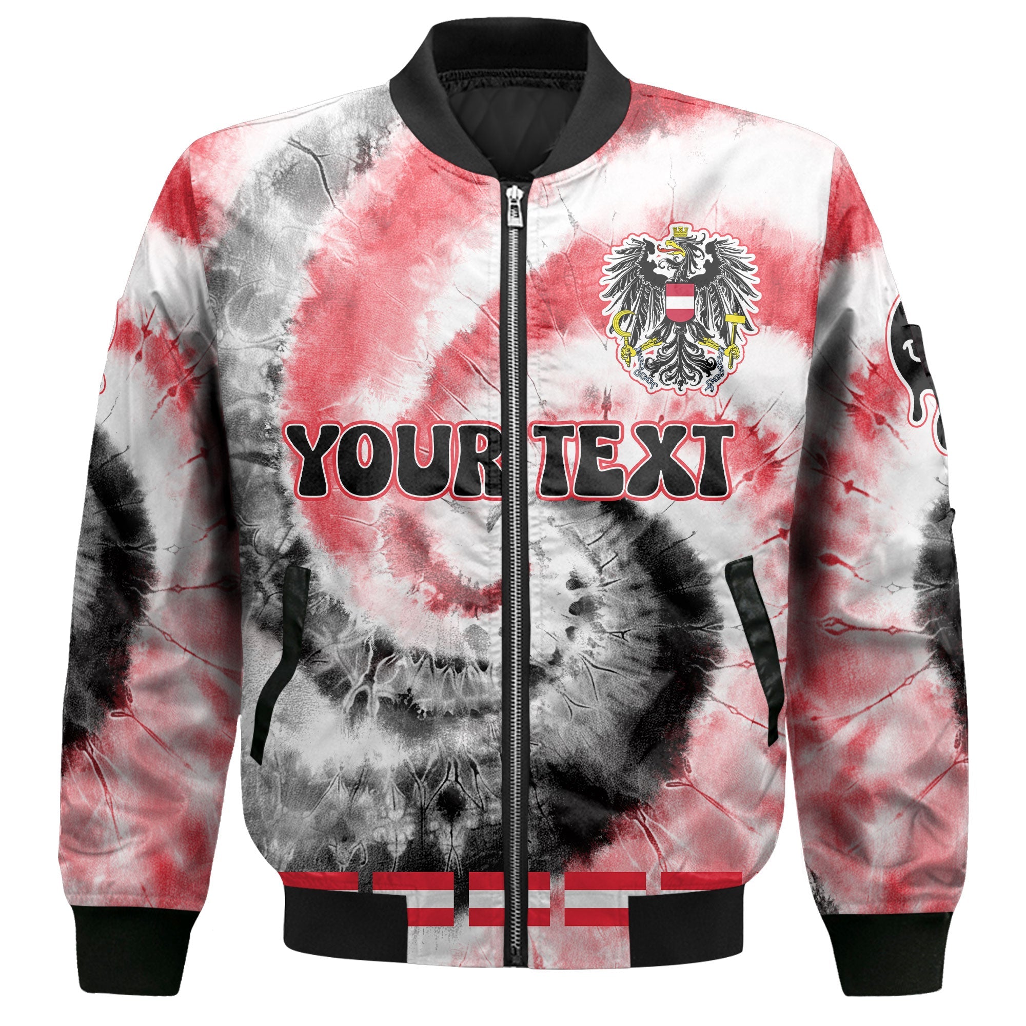 Austria Bomber Jacket Custom Tie Dye Style 2