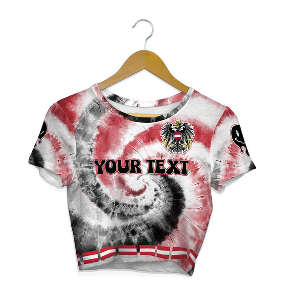 Austria Croptop T Shirt Custom Tie Dye Style 1