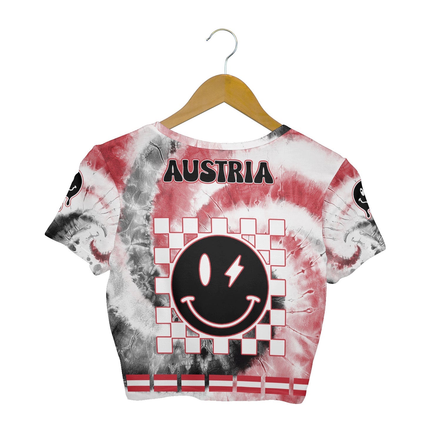 Austria Croptop T Shirt Custom Tie Dye Style 2