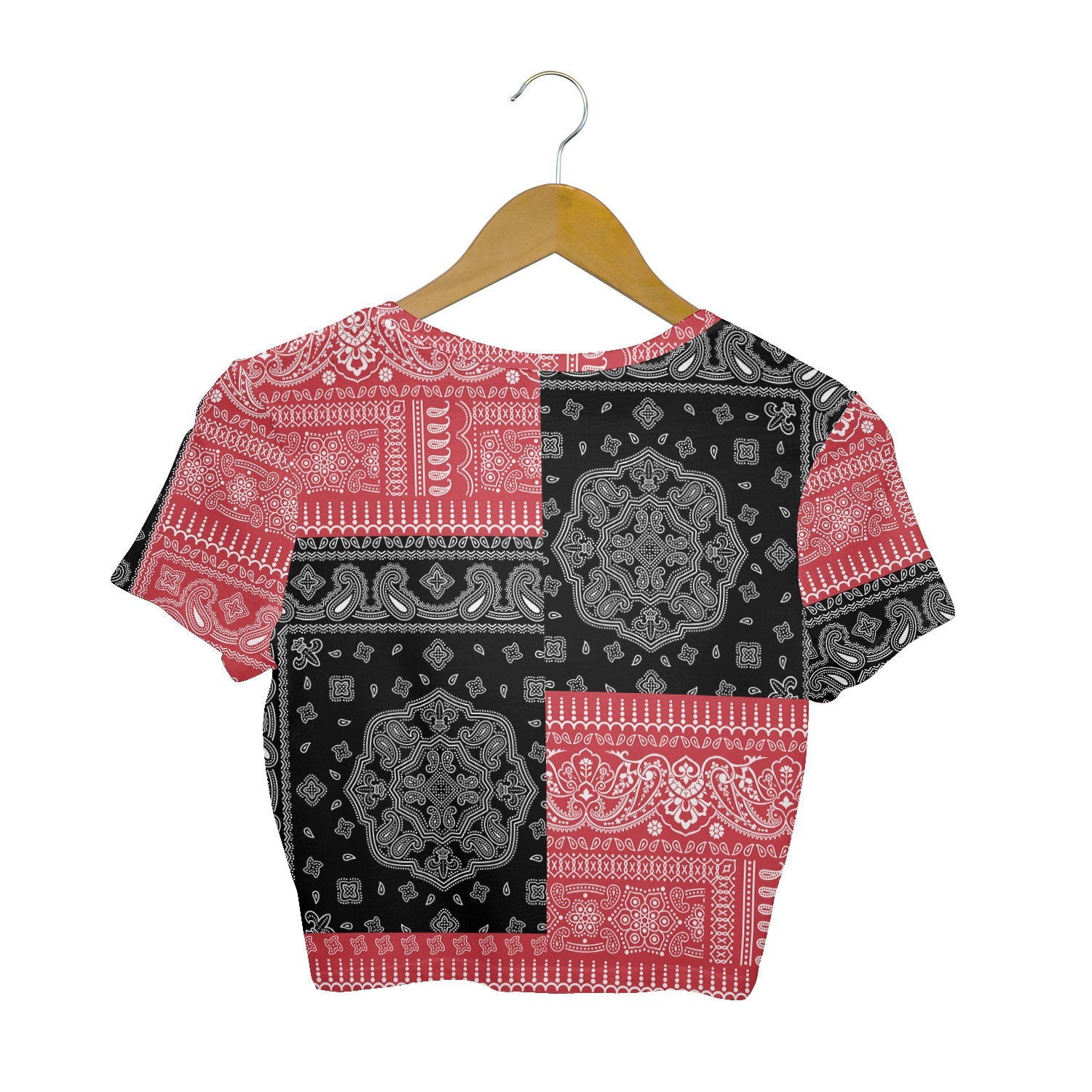 Austria Croptop T Shirt Flag And Paisley Basic Style 2