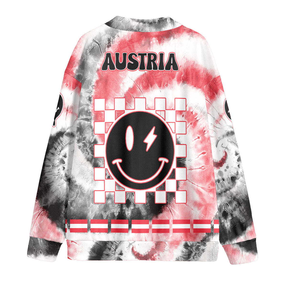 Austria Fleece Cardigan Custom Tie Dye Style 2