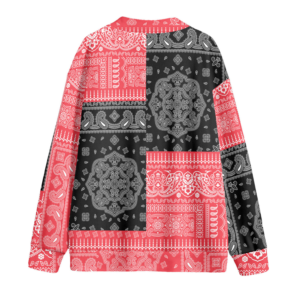 Austria Fleece Cardigan Flag And Paisley Basic Style 2