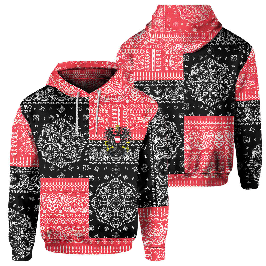 Austria Hoodie Flag And Paisley Basic Style 1