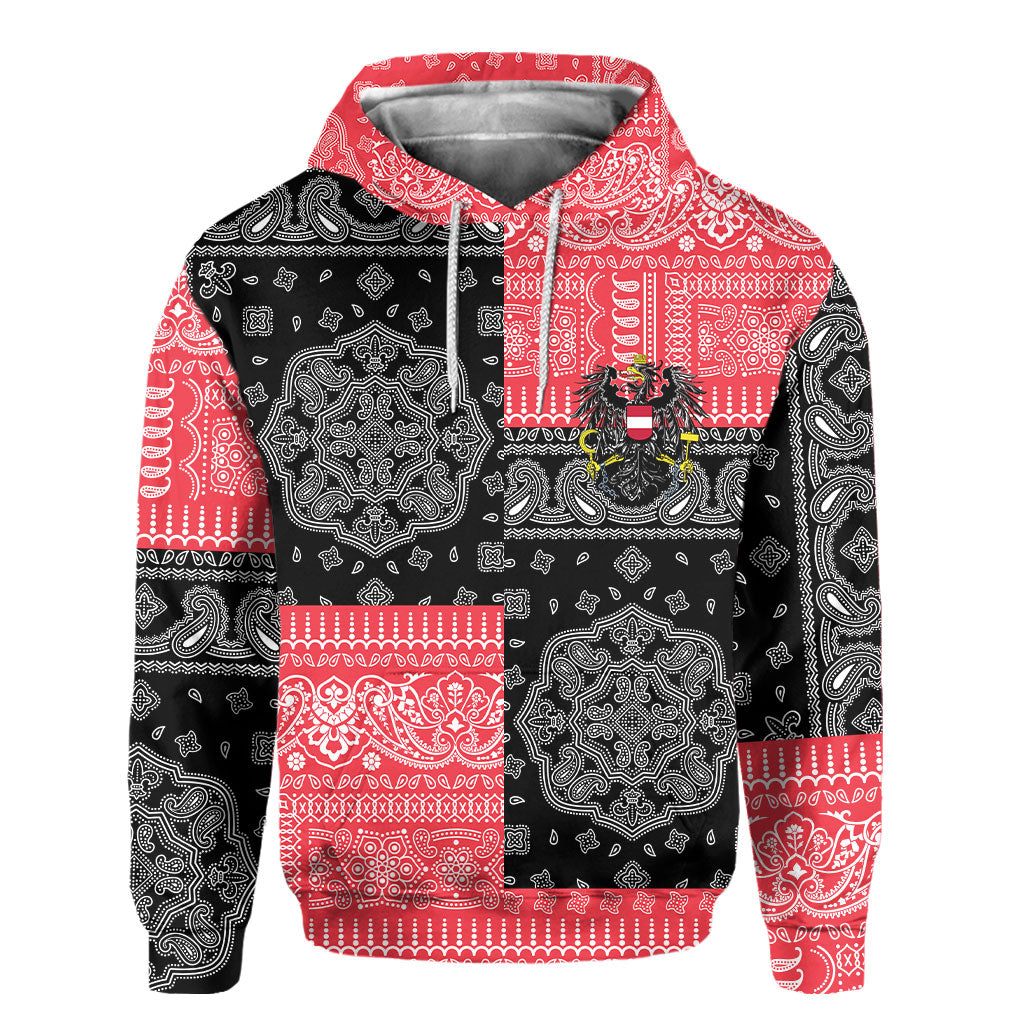 Austria Hoodie Flag And Paisley Basic Style 2