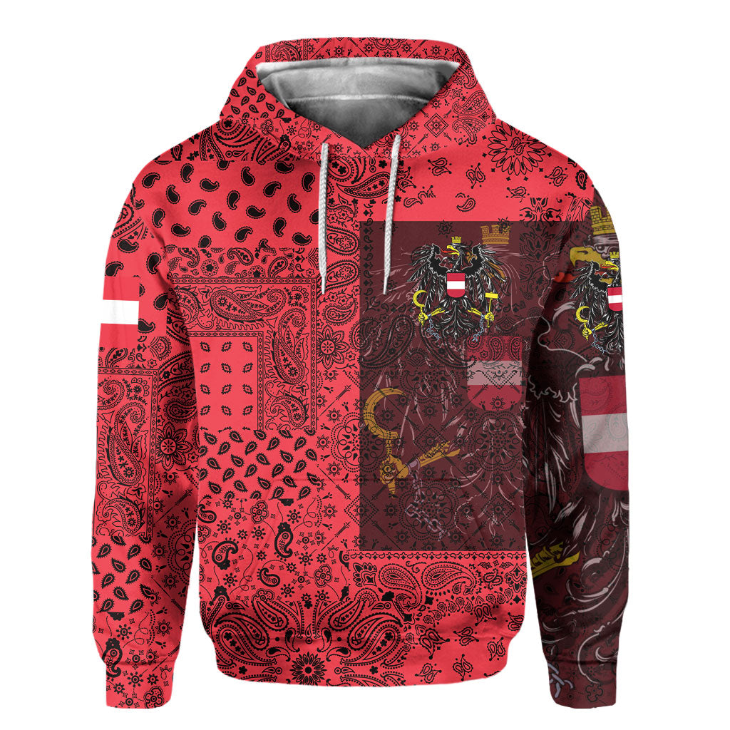 Austria Hoodie Paisley Flag And Skull Style 2