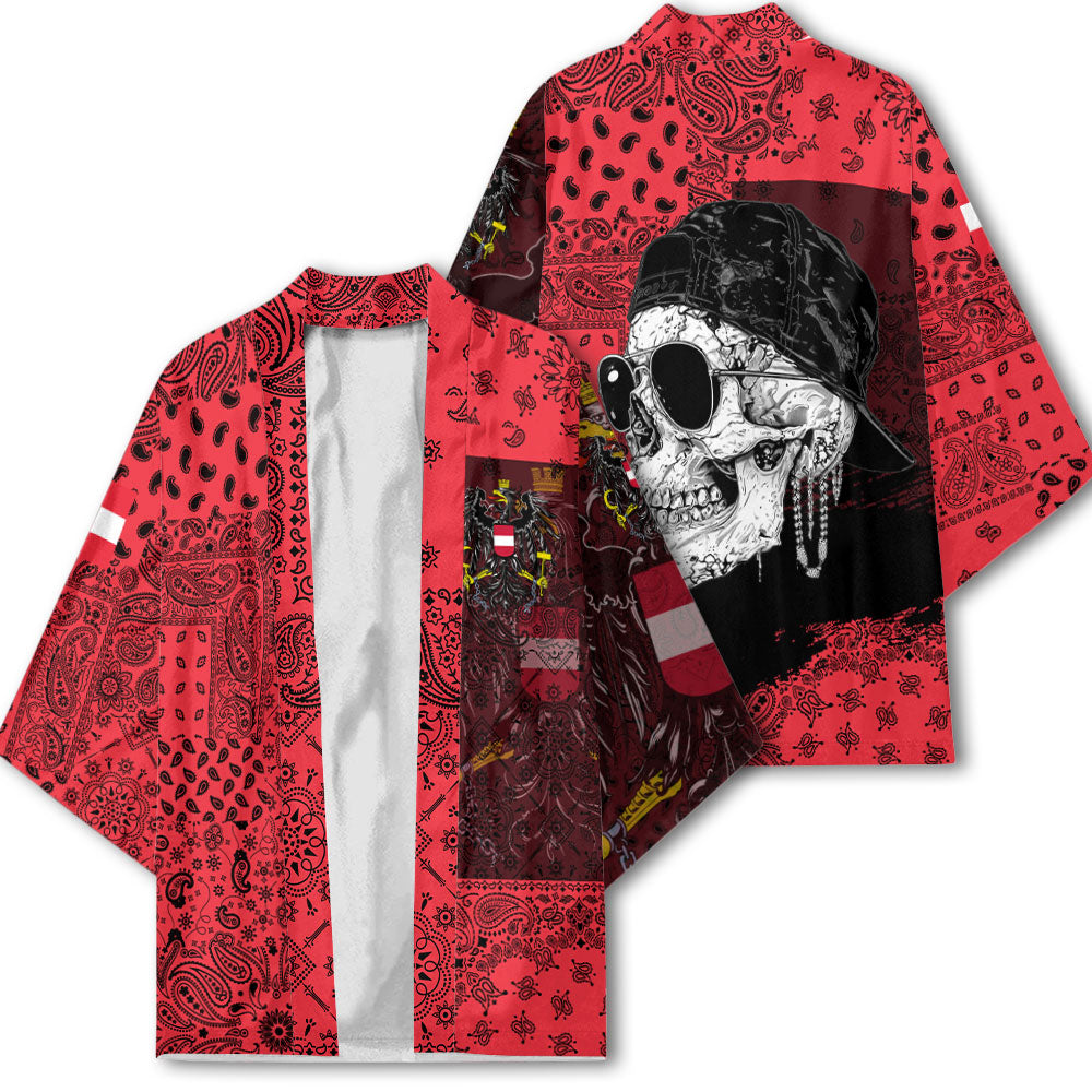 Austria Kimono Paisley Flag And Skull Style 2