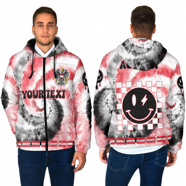 Austria Men Hooded Padded Jacket Custom Tie Dye Style 1