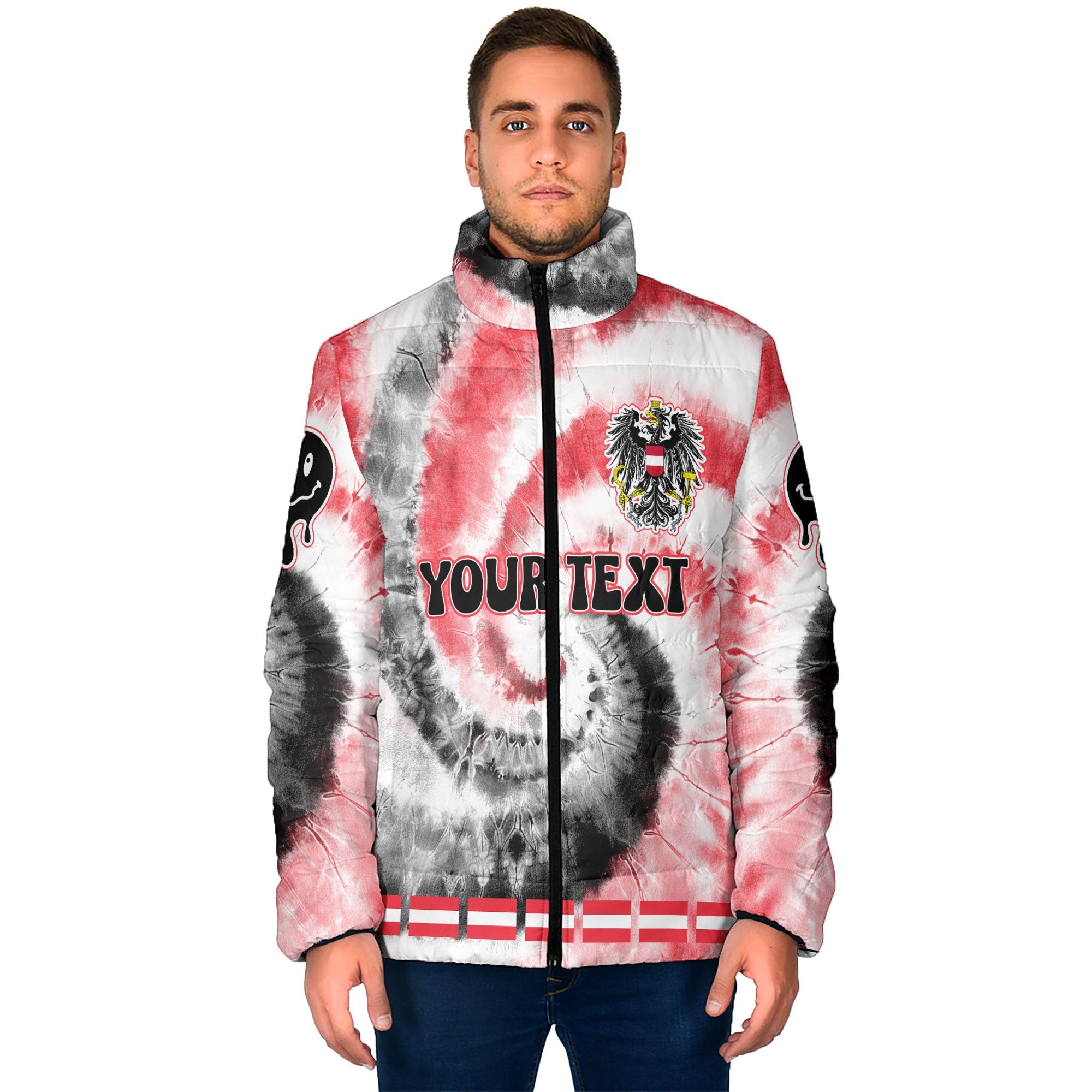 Austria Men Padded Jacket Custom Tie Dye Style 1