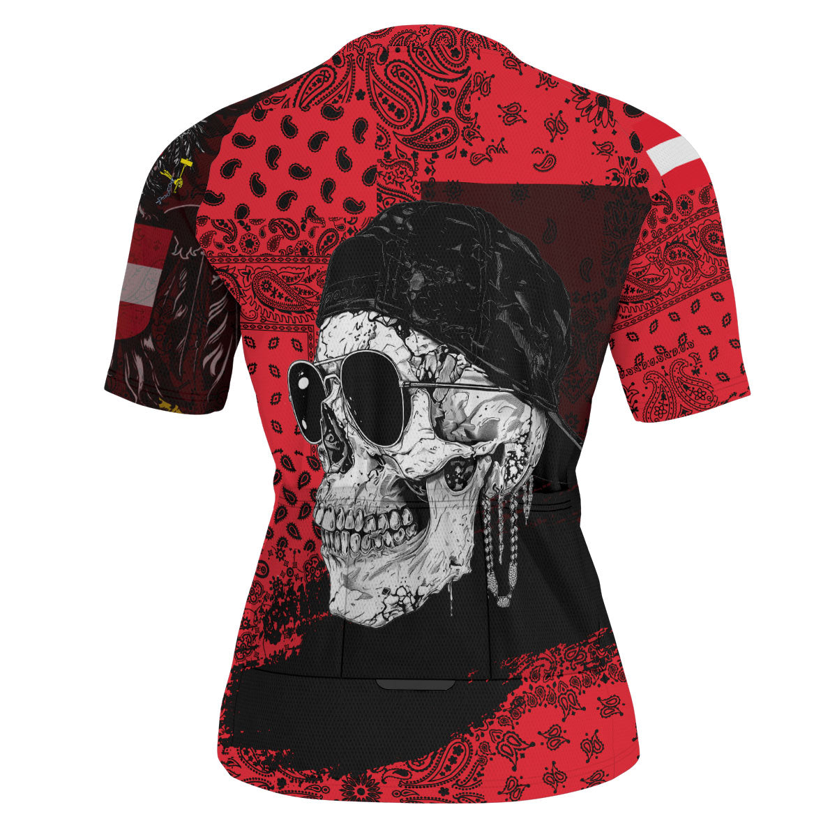 Austria Men Cycling Jersey Paisley Flag And Skull Style 3