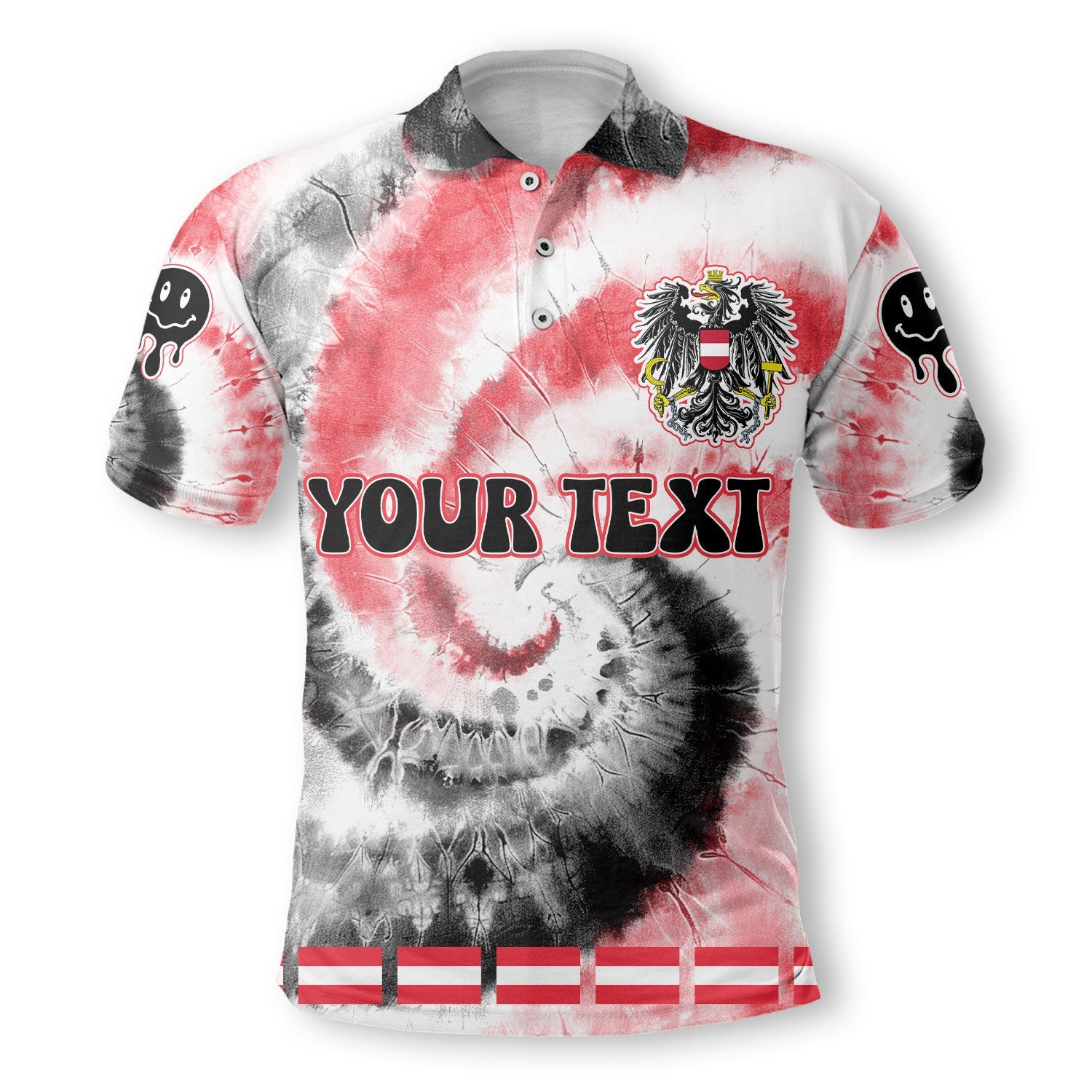 Austria Polo Shirt Custom Tie Dye Style 2