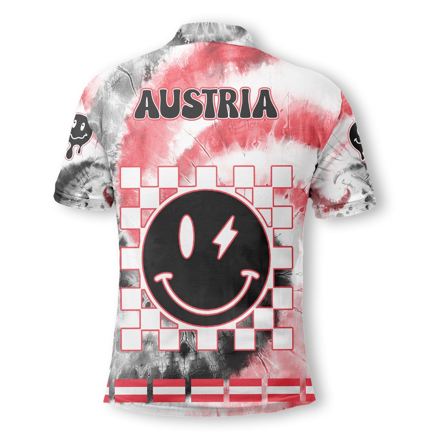 Austria Polo Shirt Custom Tie Dye Style 3