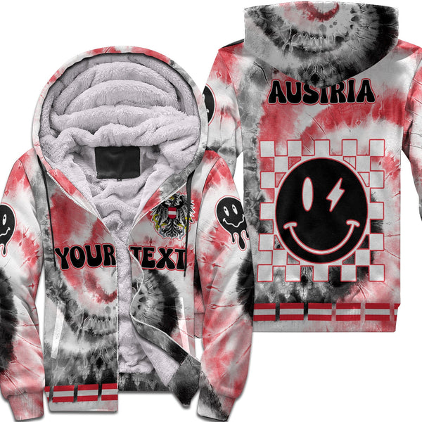 Austria Sherpa Hoodie Custom Tie Dye Style 1