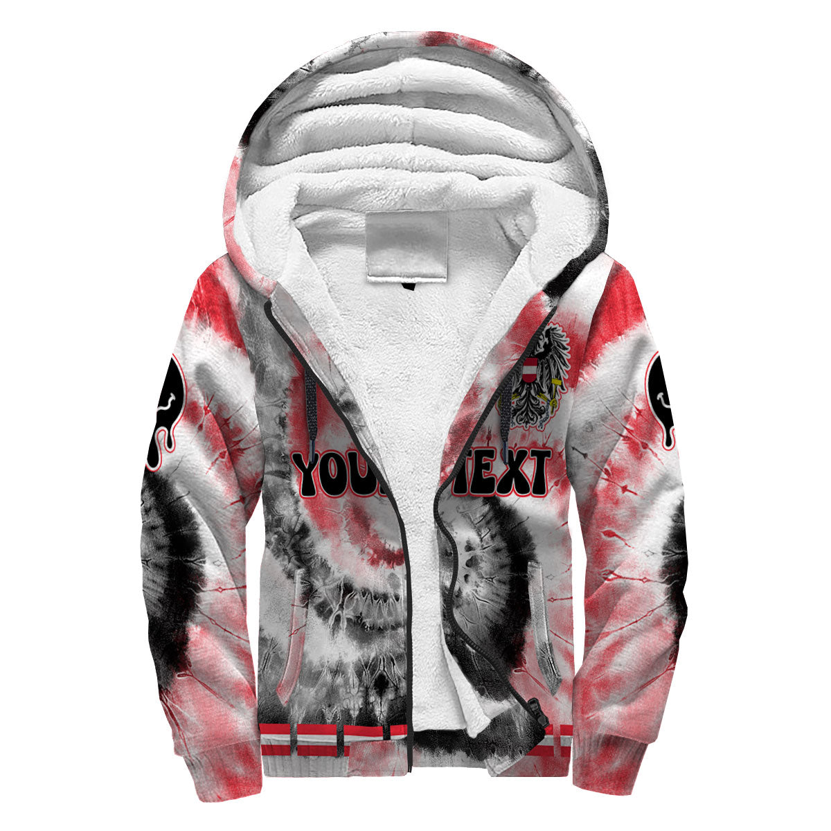 Austria Sherpa Hoodie Custom Tie Dye Style 3