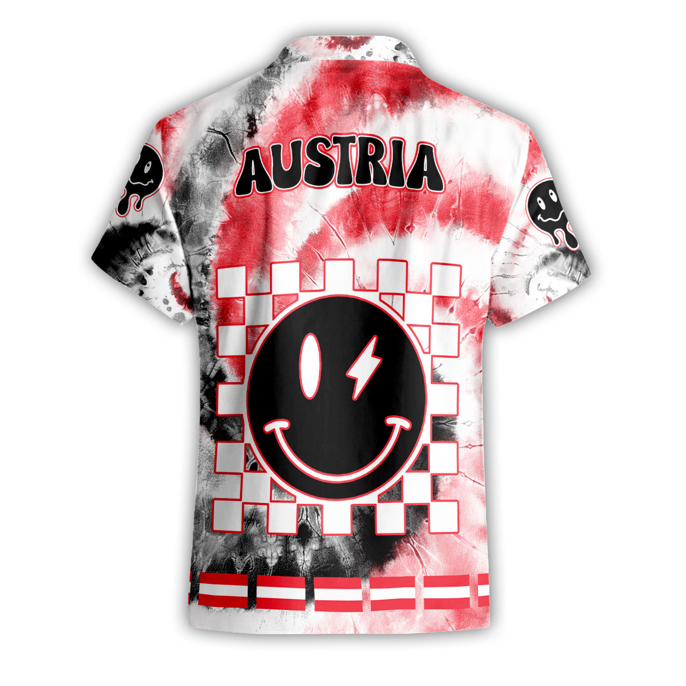 Austria Short Sleeve Shirt Custom Tie Dye Style 2